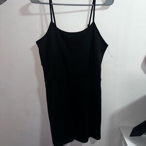 Pro Player Black shorts romper with Spaghetti Straps LARGE